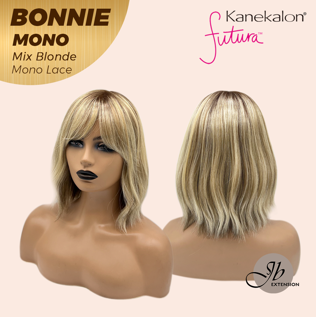 [PRE-ORDER] JBEXTENSION BONNIE MONO MIX BLONDE Full Monofilament Handmade Full Lace Full Hand Tied Wig 12 Inches Mix Blonde With Dark Root Mono Lace Handmade Futura Fiber Glueless Wig BONNIE MONO MIX BLONDE【BENDY EAR TABS】