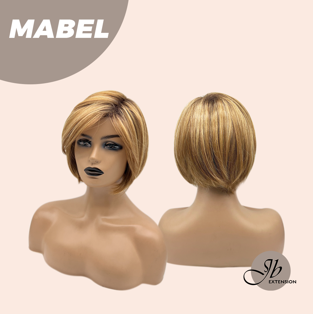 JBEXTENSION 8 Inches Dark Honey Blonde Women Fashion Full Machine Wig MABEL【PLUS PERMATEASE】【BENDY EAR TABS】
