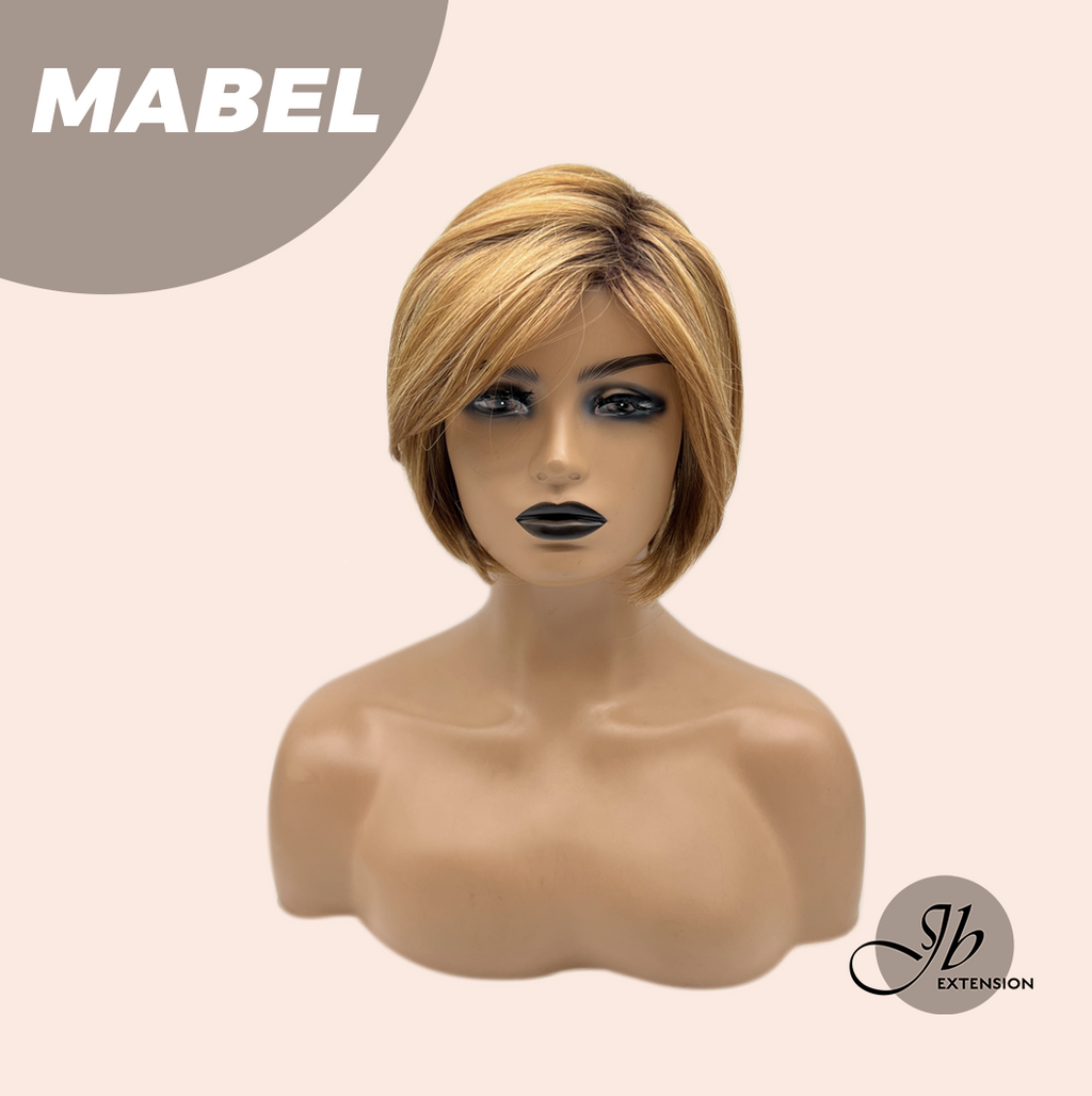 JBEXTENSION 8 Inches Dark Honey Blonde Women Fashion Full Machine Wig MABEL【PLUS PERMATEASE】【BENDY EAR TABS】