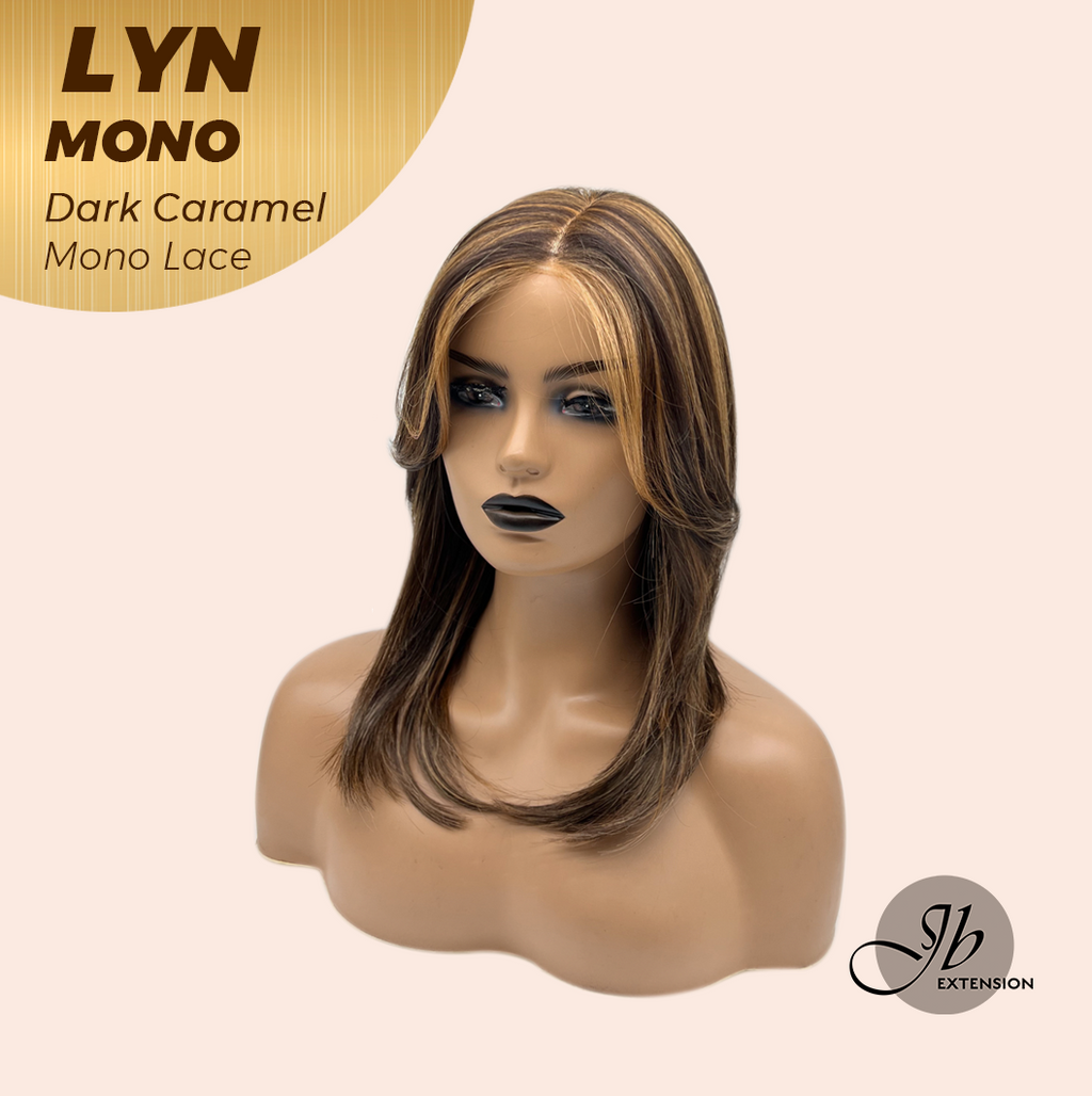 [PRE-ORDER] JBEXTENSION LYN DARK MONO Partial Monofilament Wig 17 Inches Dark Caramel Partial Mono Lace Glueless Wig LYN MONO DARK CARAMEL【BENDY EAR TABS】