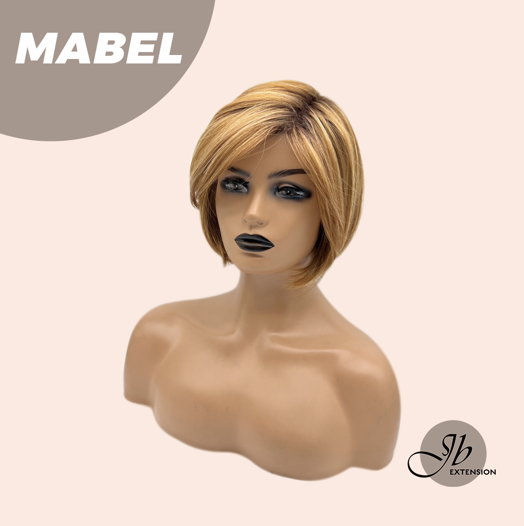 JBEXTENSION 8 Inches Dark Honey Blonde Women Fashion Full Machine Wig MABEL【PLUS PERMATEASE】【BENDY EAR TABS】