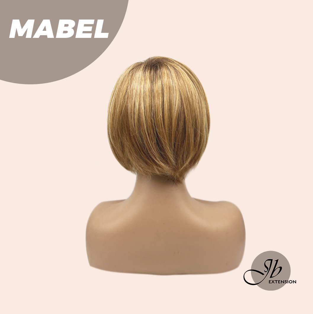 JBEXTENSION 8 Inches Dark Honey Blonde Women Fashion Full Machine Wig MABEL【PLUS PERMATEASE】【BENDY EAR TABS】