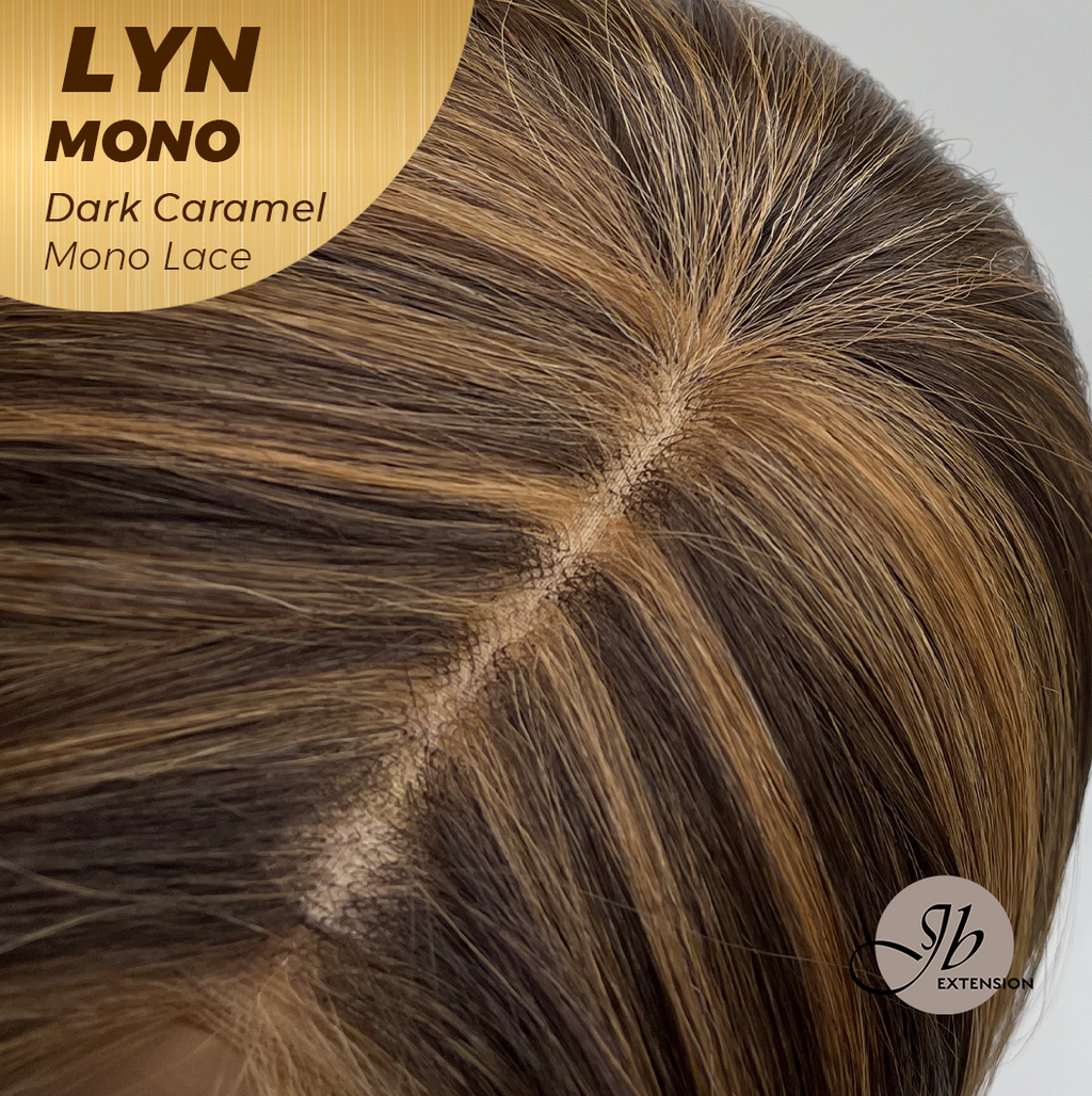 [PRE-ORDER] JBEXTENSION LYN DARK MONO Partial Monofilament Wig 17 Inches Dark Caramel Partial Mono Lace Glueless Wig LYN MONO DARK CARAMEL【BENDY EAR TABS】