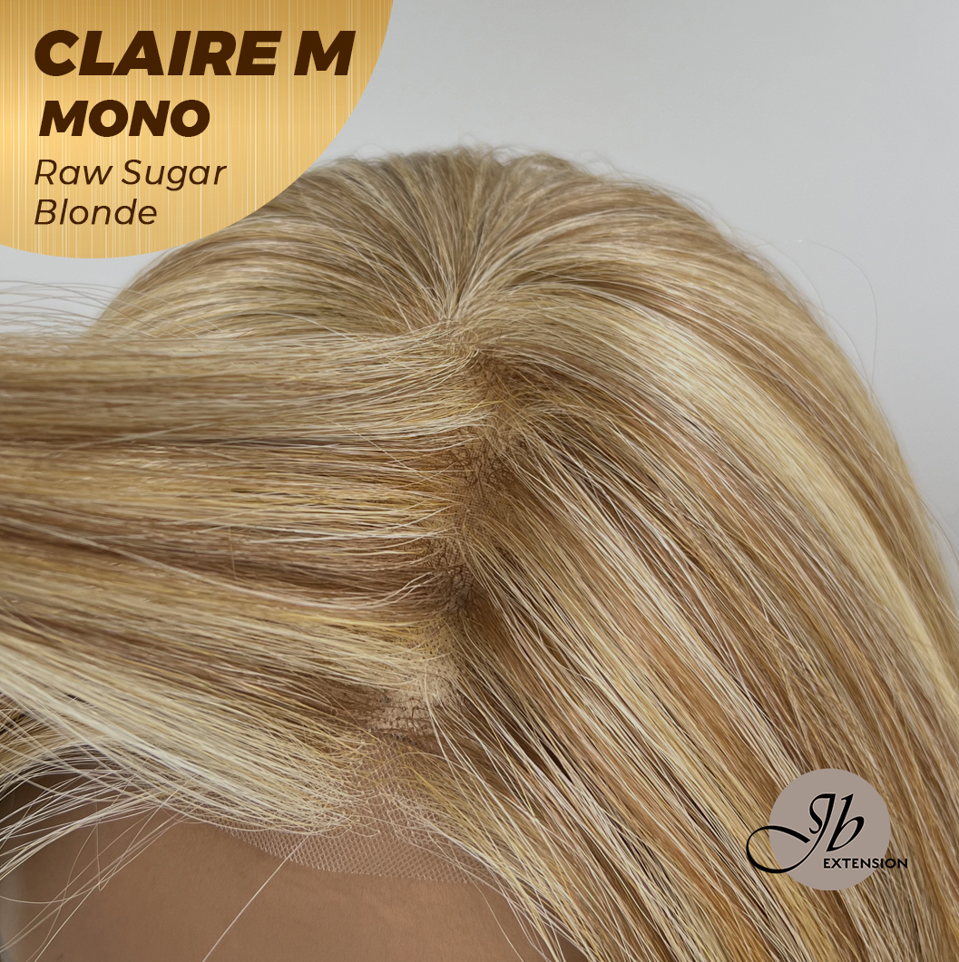 [PRE-ORDER] HOT OF SEASON - CLAIRE MONO RAW SUGAR BLONDE Partial Monofilament Wig 22 Inches Raw Sugar Blonde Partial Mono Lace Glueless Wig CLAIRE MONO RAW SUGAR BLONDE【BENDY EAR TABS】