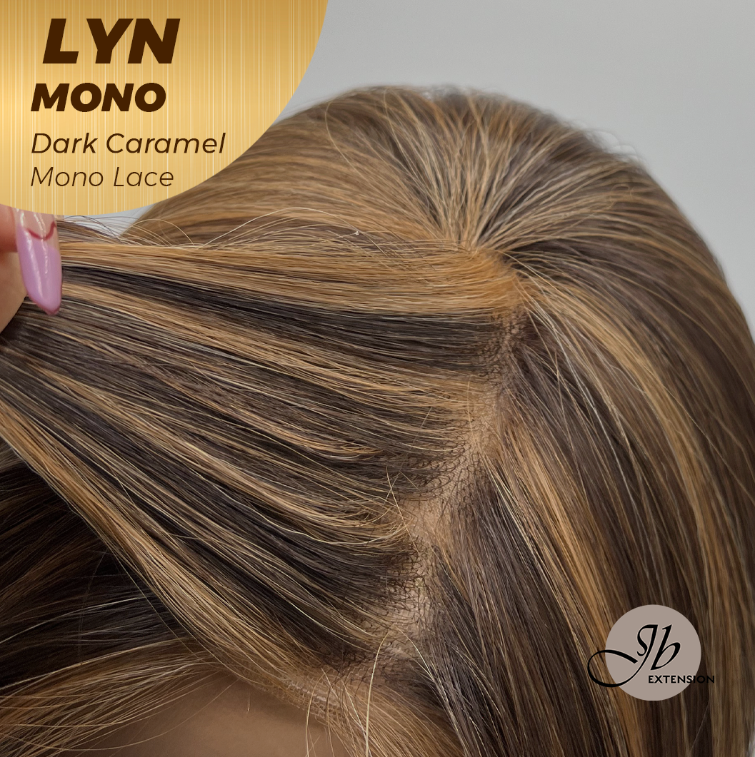 [PRE-ORDER] JBEXTENSION LYN DARK MONO Partial Monofilament Wig 17 Inches Dark Caramel Partial Mono Lace Glueless Wig LYN MONO DARK CARAMEL【BENDY EAR TABS】