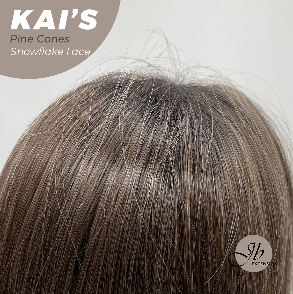 JBEXTENSION 18 Inches Pine Cones Pre-Cut Snowflake Lace Frontlace Glueless Wig KAI'S PINE CONES【PERMATEASE】【BENDY EAR TABS】