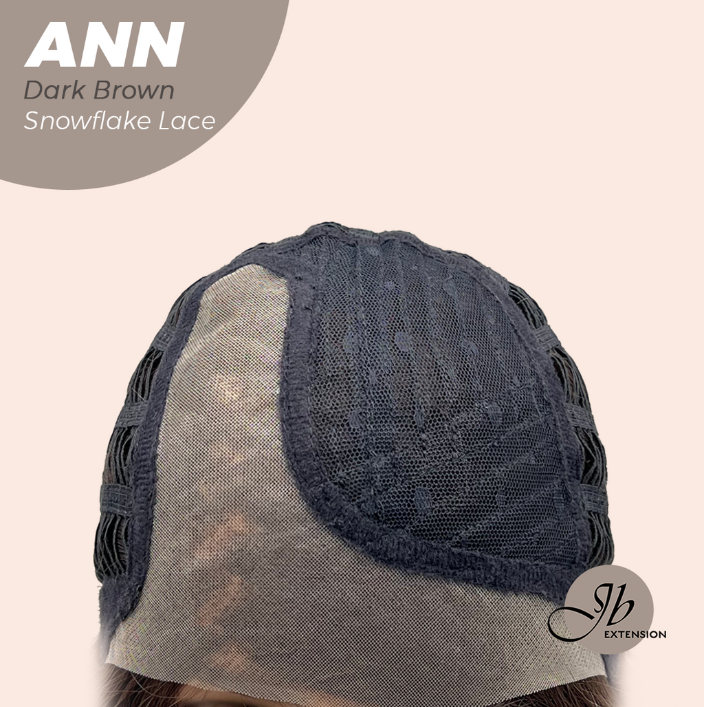 JBEXTENSION 10 Inches Dark Brown Pre-Cut Side Part Snowflake Lace Frontlace Glueless Wig ANN DARK BROWN【BENDY EAR TABS】