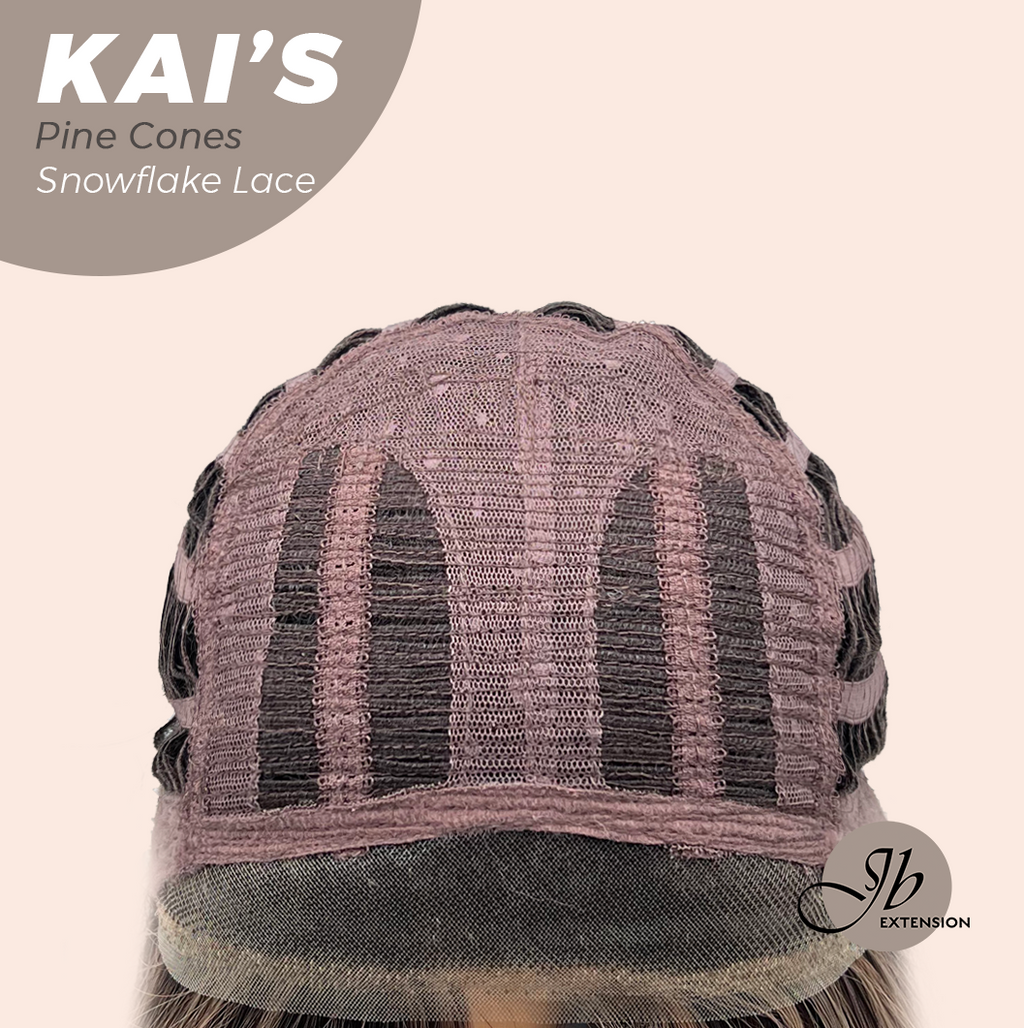 JBEXTENSION 18 Inches Pine Cones Pre-Cut Snowflake Lace Frontlace Glueless Wig KAI'S PINE CONES【PERMATEASE】【BENDY EAR TABS】