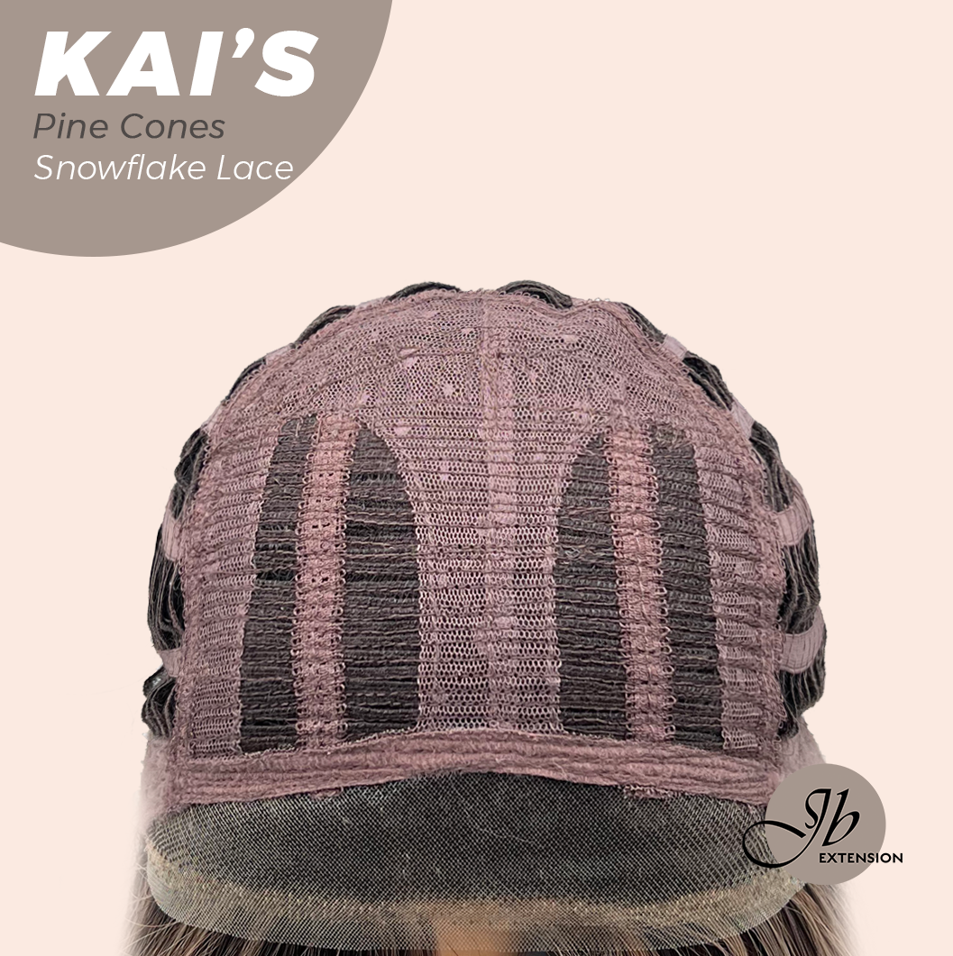 JBEXTENSION 18 Inches Pine Cones Pre-Cut Snowflake Lace Frontlace Glueless Wig KAI'S PINE CONES【PERMATEASE】【BENDY EAR TABS】