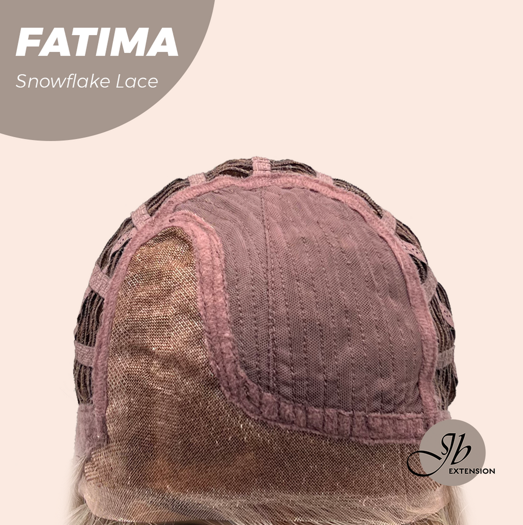 [PRE-ORDER] JBEXTENSION 12 Inches Blonde Curly Pre-Cut Side Part Snowflake Lace Frontlace Glueless Wig FATIMA SNOWFLAKE【BENDY EAR TABS】- M/L