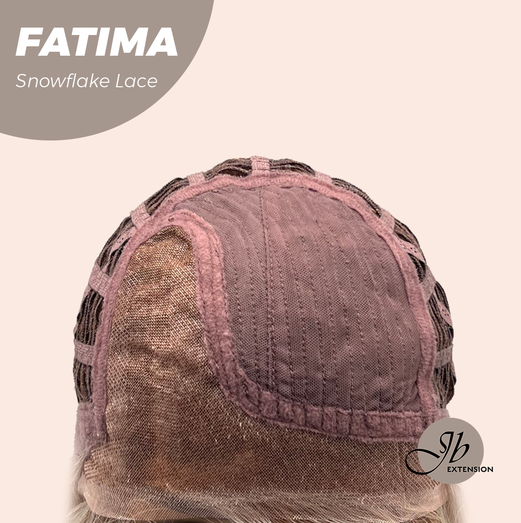 [PRE-ORDER] JBEXTENSION 12 Inches Blonde Curly Pre-Cut Side Part Snowflake Lace Frontlace Glueless Wig FATIMA SNOWFLAKE【BENDY EAR TABS】- M/L