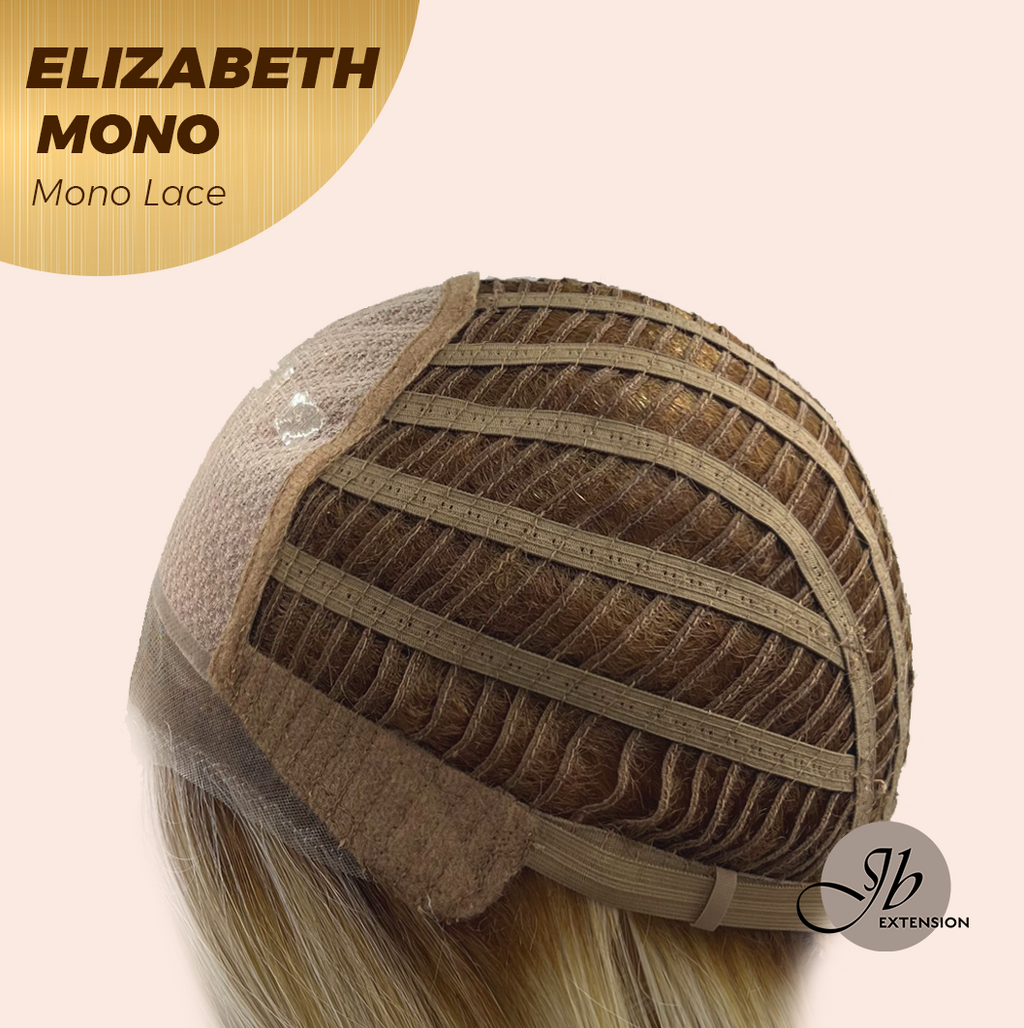 JBEXTENSION ELIZABETH MONO Monofilament Handmade Wig 6X5 Full Monofilament Hand Tied Top Wig 20 Inches Sandy Blonde Mono Lace Wig With Anti-slip Silicone Strips Glueless Wig ELIZABETH MONO【BENDY EAR TABS】