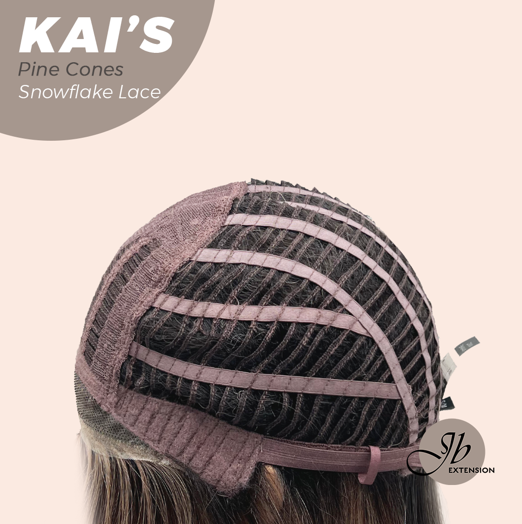 JBEXTENSION 18 Inches Pine Cones Pre-Cut Snowflake Lace Frontlace Glueless Wig KAI'S PINE CONES【PERMATEASE】【BENDY EAR TABS】