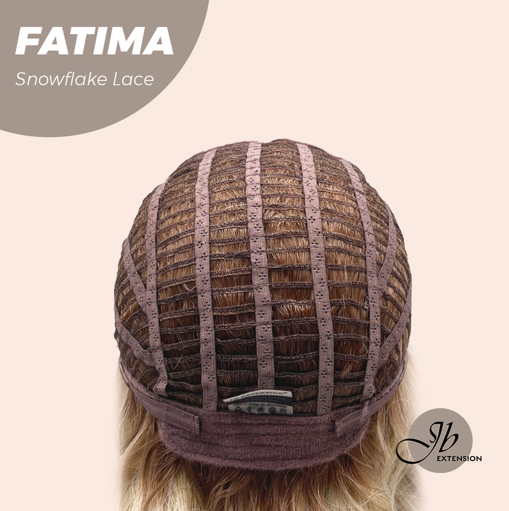[PRE-ORDER] JBEXTENSION 12 Inches Blonde Curly Pre-Cut Side Part Snowflake Lace Frontlace Glueless Wig FATIMA SNOWFLAKE【BENDY EAR TABS】- M/L