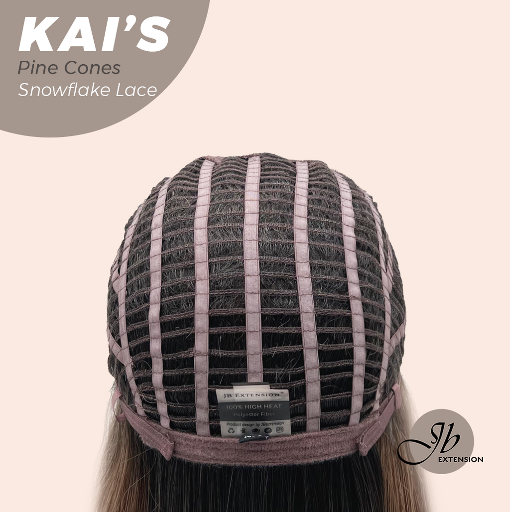 JBEXTENSION 18 Inches Pine Cones Pre-Cut Snowflake Lace Frontlace Glueless Wig KAI'S PINE CONES【PERMATEASE】【BENDY EAR TABS】