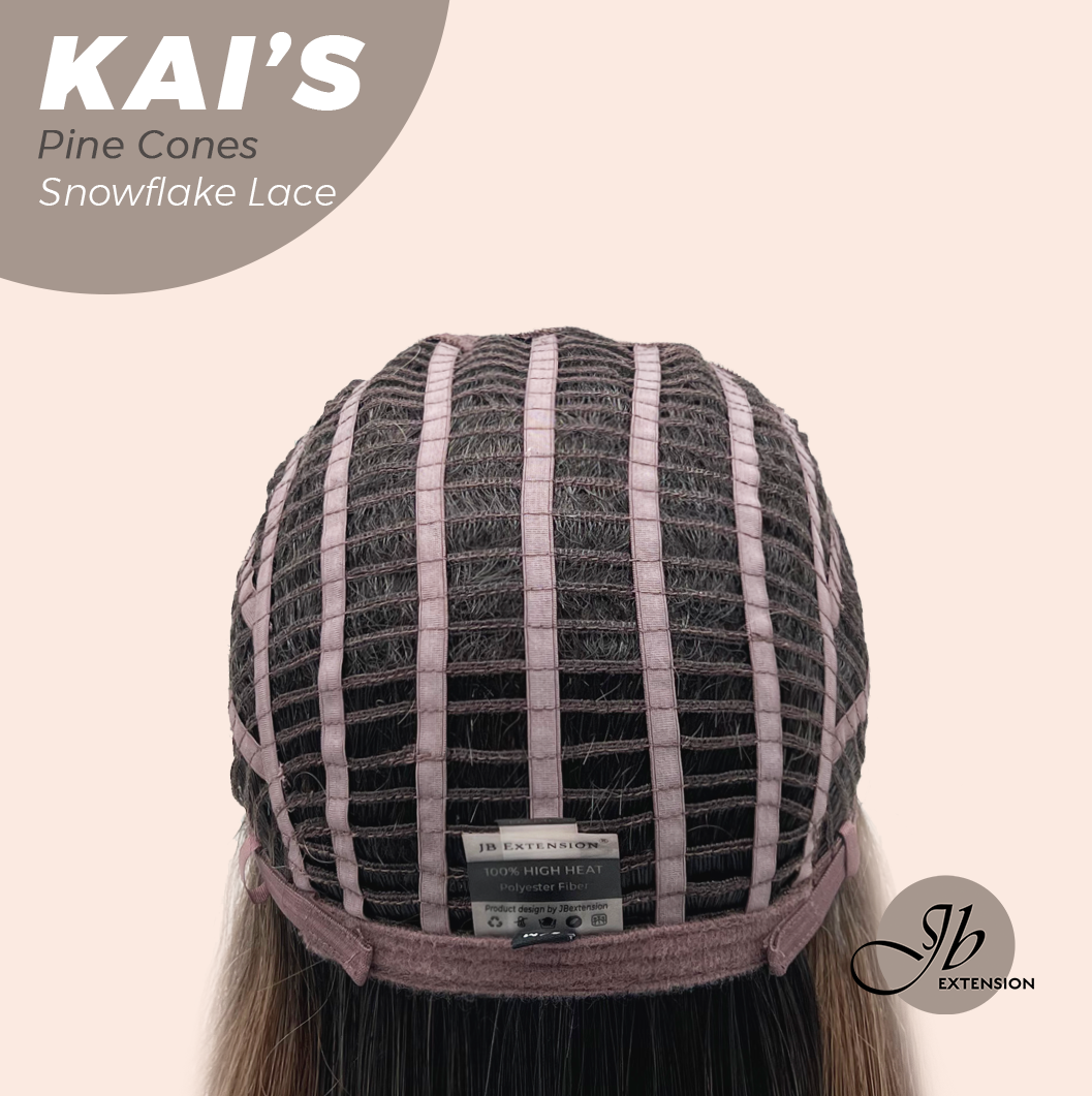JBEXTENSION 18 Inches Pine Cones Pre-Cut Snowflake Lace Frontlace Glueless Wig KAI'S PINE CONES【PERMATEASE】【BENDY EAR TABS】