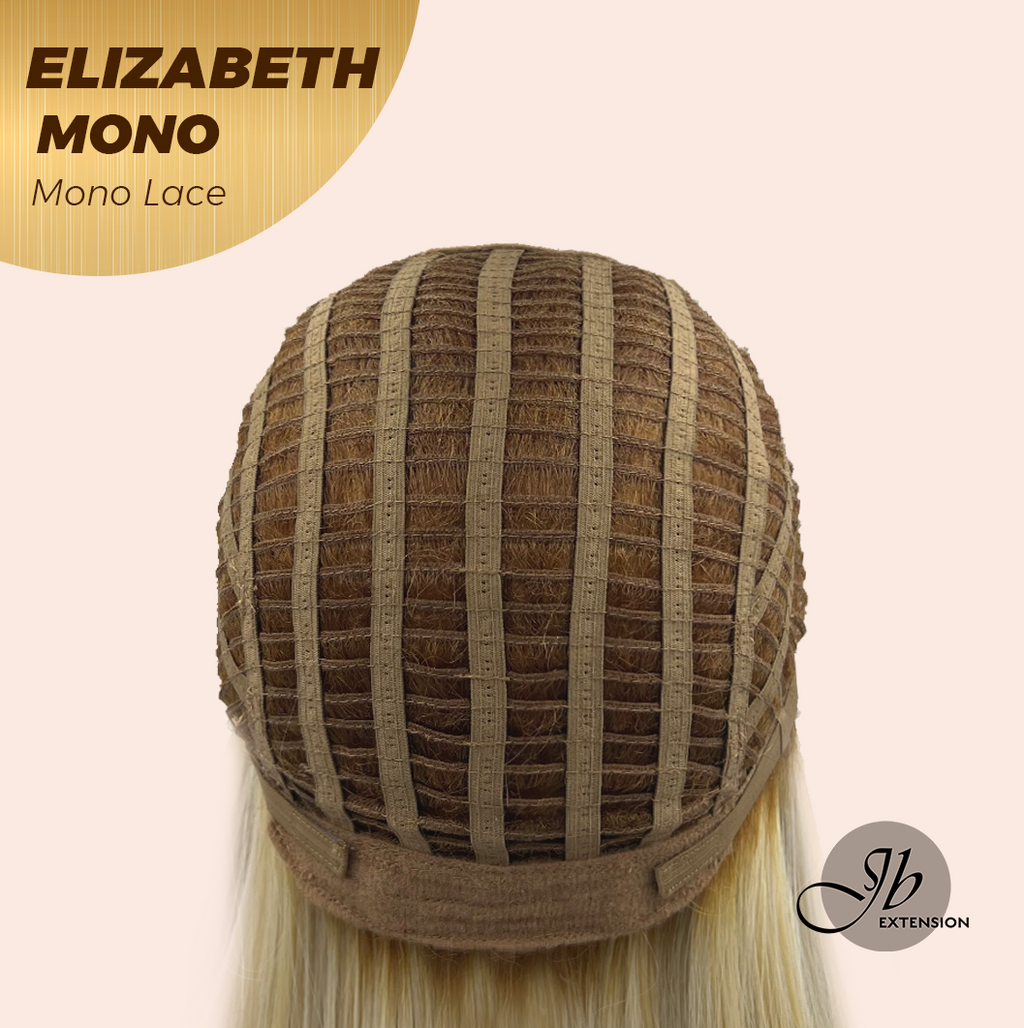 JBEXTENSION ELIZABETH MONO Monofilament Handmade Wig 6X5 Full Monofilament Hand Tied Top Wig 20 Inches Sandy Blonde Mono Lace Wig With Anti-slip Silicone Strips Glueless Wig ELIZABETH MONO【BENDY EAR TABS】