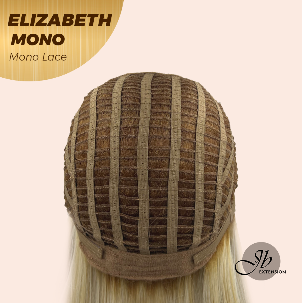 JBEXTENSION ELIZABETH MONO Monofilament Handmade Wig 6X5 Full Monofilament Hand Tied Top Wig 20 Inches Sandy Blonde Mono Lace Wig With Anti-slip Silicone Strips Glueless Wig ELIZABETH MONO【BENDY EAR TABS】