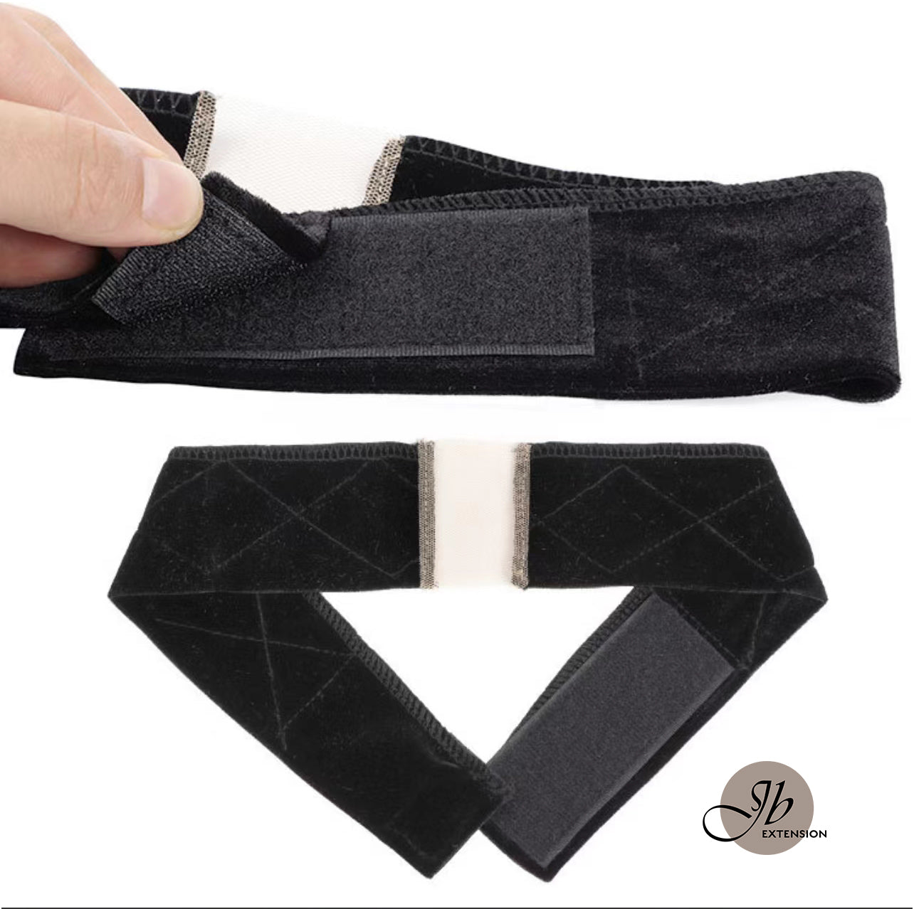 JBextension Non Slip Breathable Thin Head Hair Band To Keep Wig T part Lace Wig Grip Salon Holder Velvet T Part Lace Headband