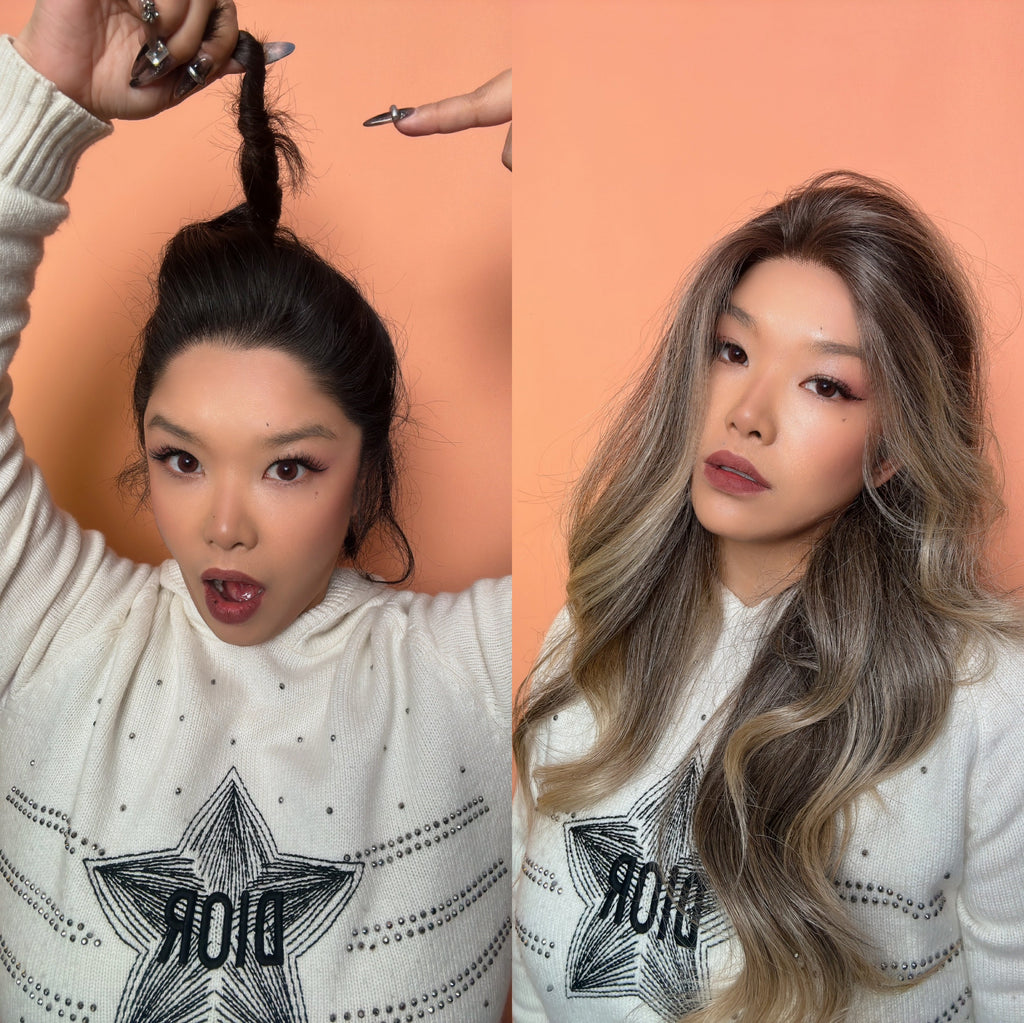 Nichole's Selection - 26 Inches Curly Mix Blonde Free Part Pre-Cut Frontlace Glueless Wig CHELSEY