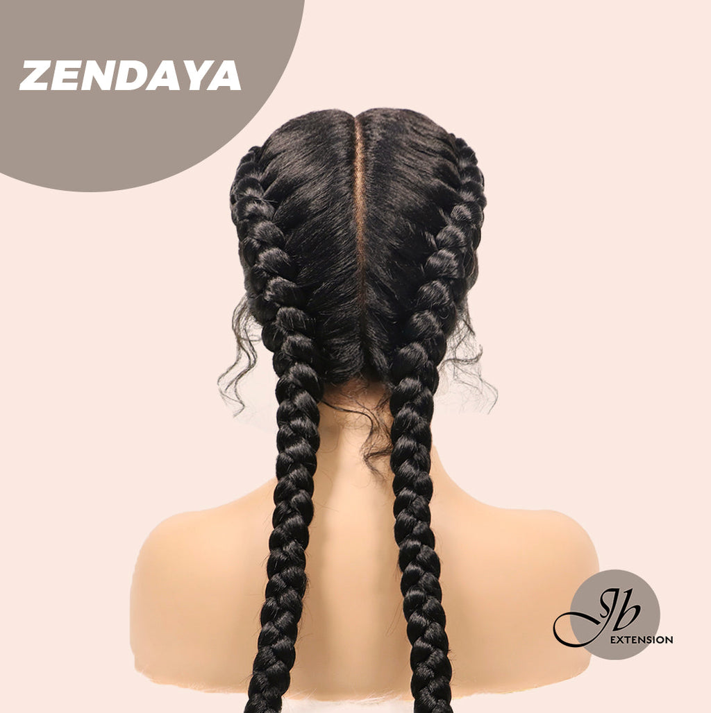 Get this look with JBextension 40" Lace Front Box Braided Wigs  with Baby Hair  - Zendaya