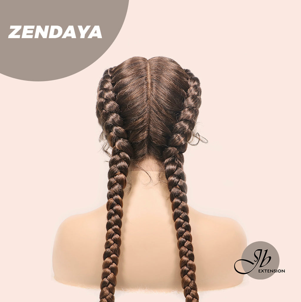 Get this look with JBextension 40" Lace Front Box Braided Wigs  with Baby Hair  - Zendaya