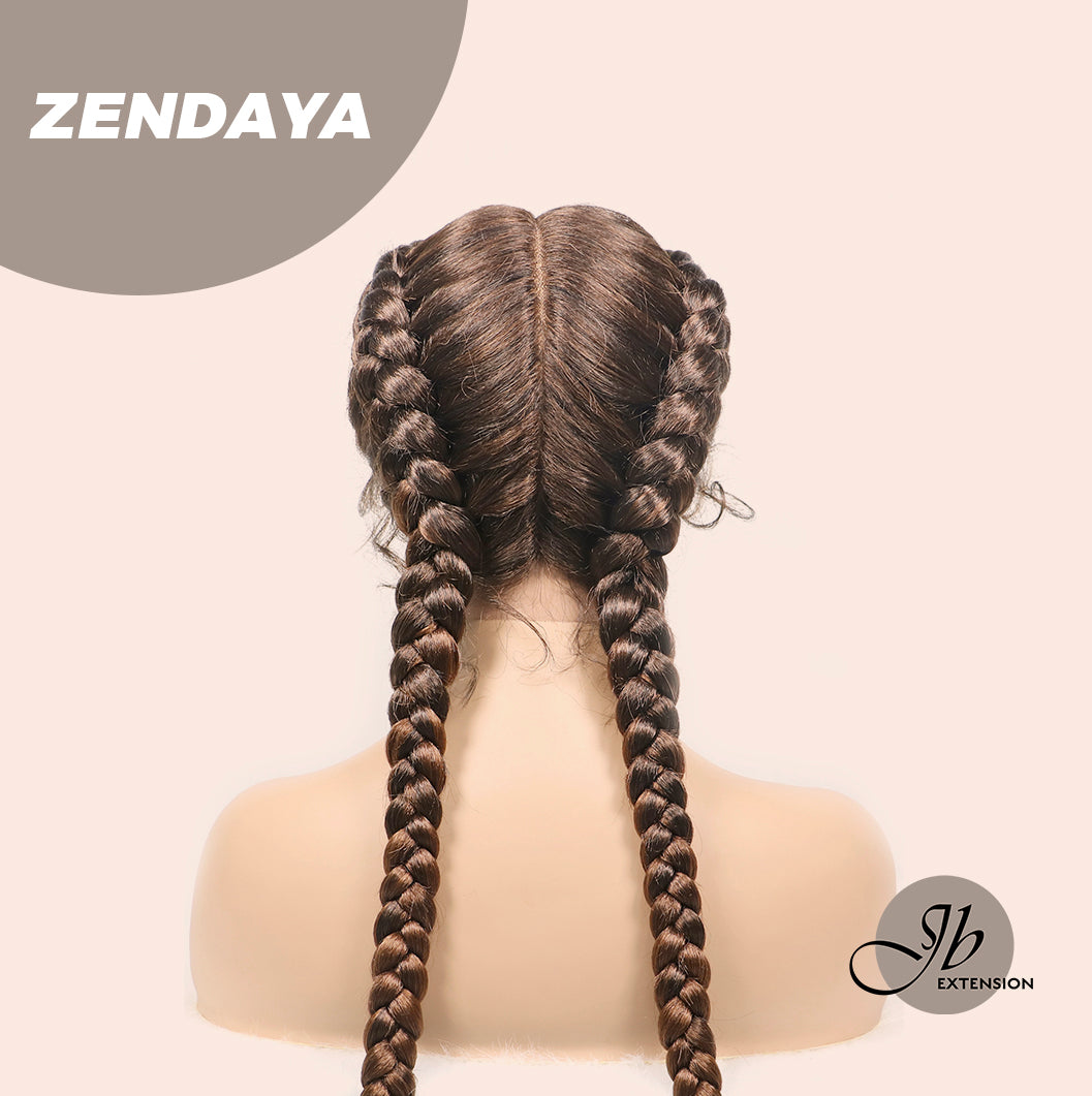 Get this look with JBextension 40" Lace Front Box Braided Wigs  with Baby Hair  - Zendaya