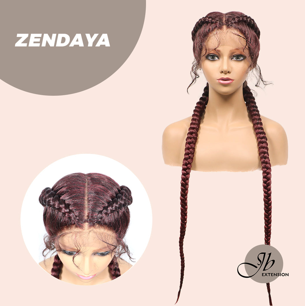 Get this look with JBextension 40" Lace Front Box Braided Wigs  with Baby Hair  - Zendaya