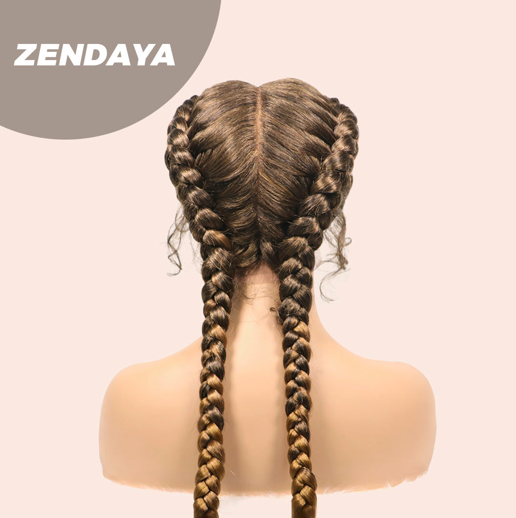 Get this look with JBextension 40" Lace Front Box Braided Wigs  with Baby Hair  - Zendaya