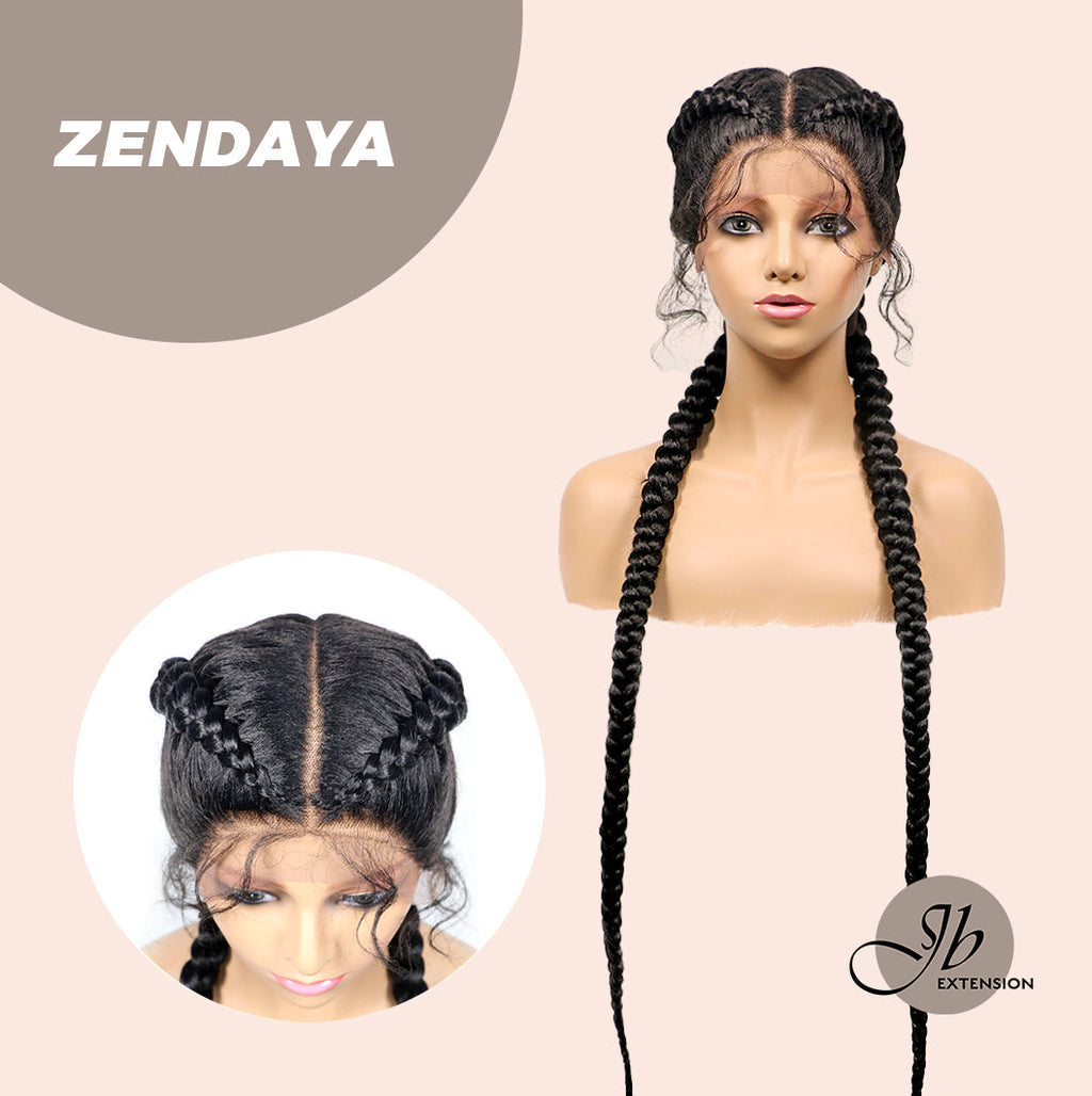 Get this look with JBextension 40" Lace Front Box Braided Wigs  with Baby Hair  - Zendaya