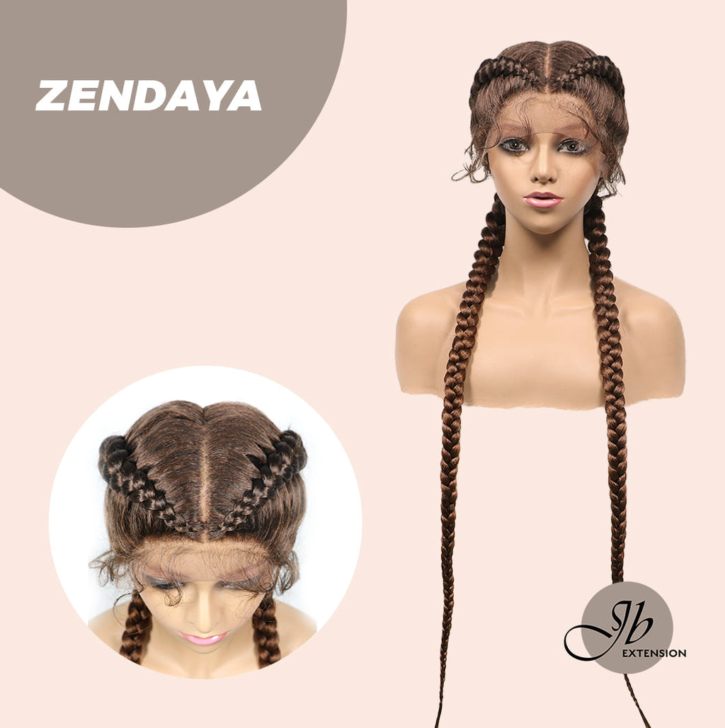 Get this look with JBextension 40" Lace Front Box Braided Wigs  with Baby Hair  - Zendaya