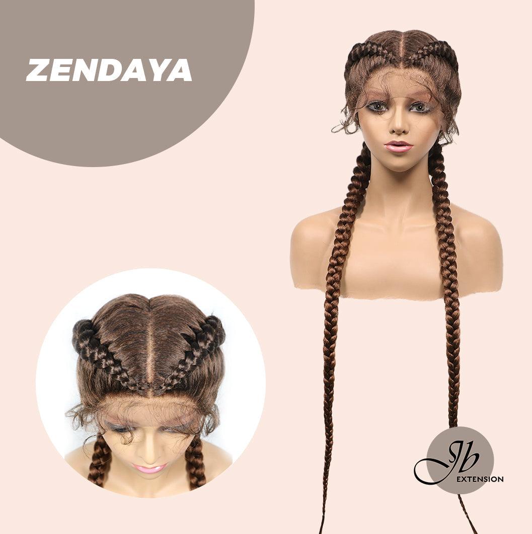 Get this look with JBextension 40" Lace Front Box Braided Wigs  with Baby Hair  - Zendaya