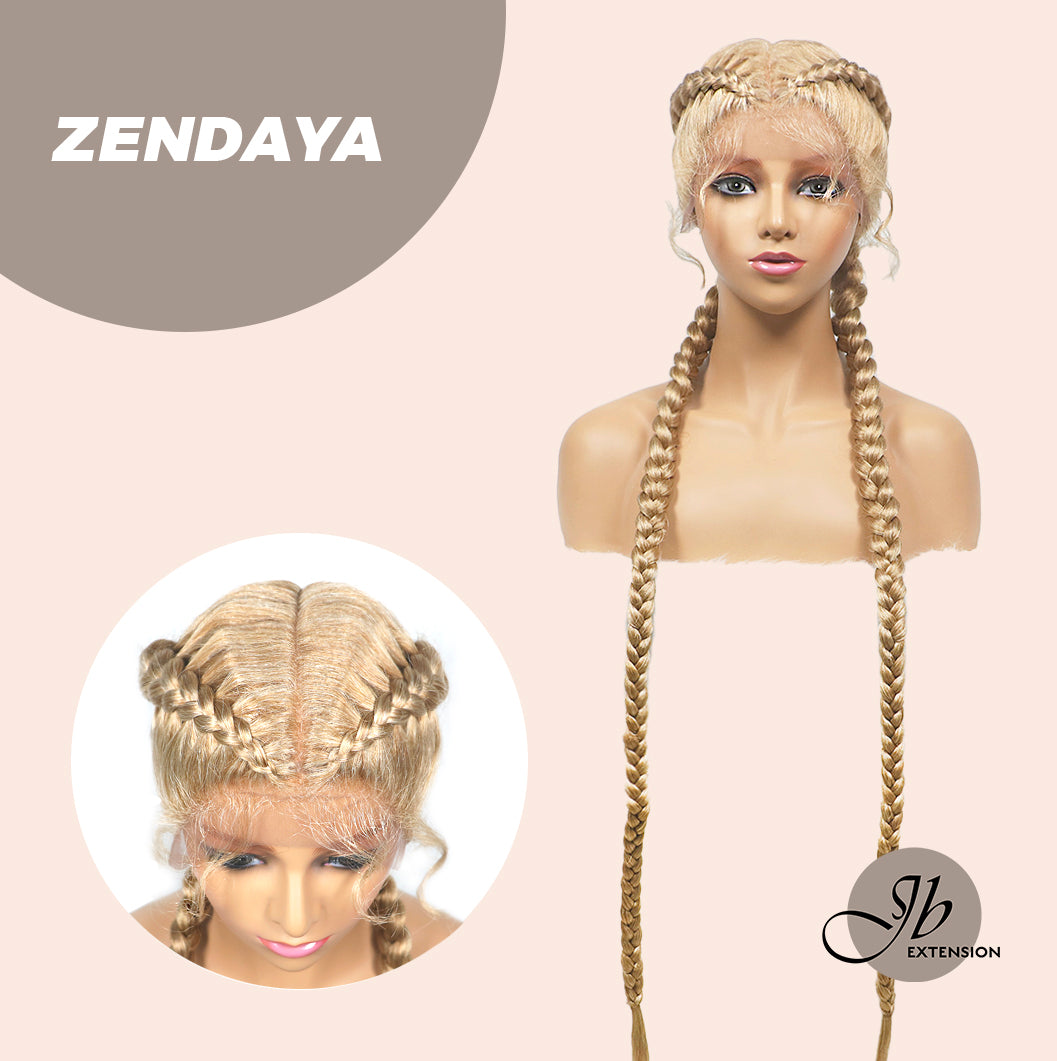 Get this look with JBextension 40" Lace Front Box Braided Wigs  with Baby Hair  - Zendaya