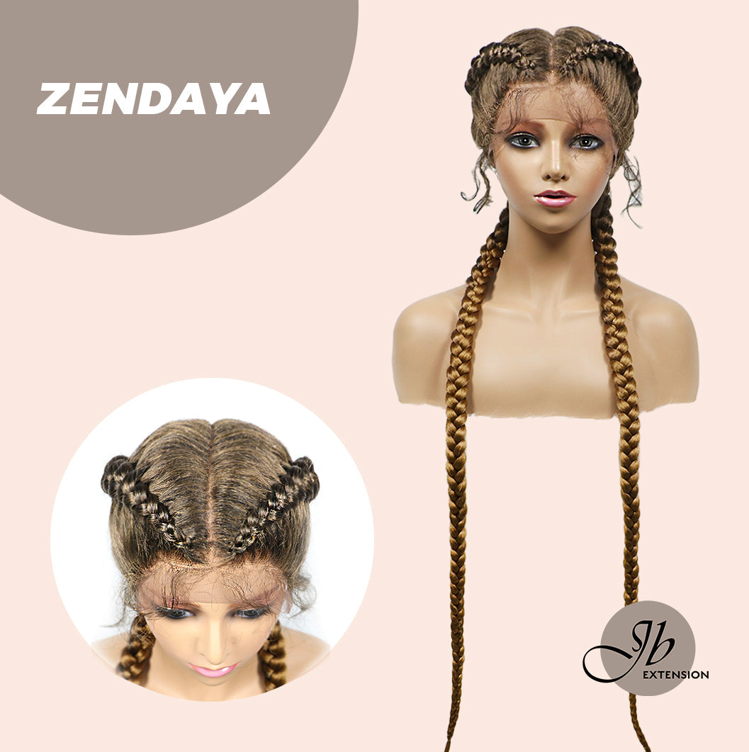 Get this look with JBextension 40" Lace Front Box Braided Wigs  with Baby Hair  - Zendaya