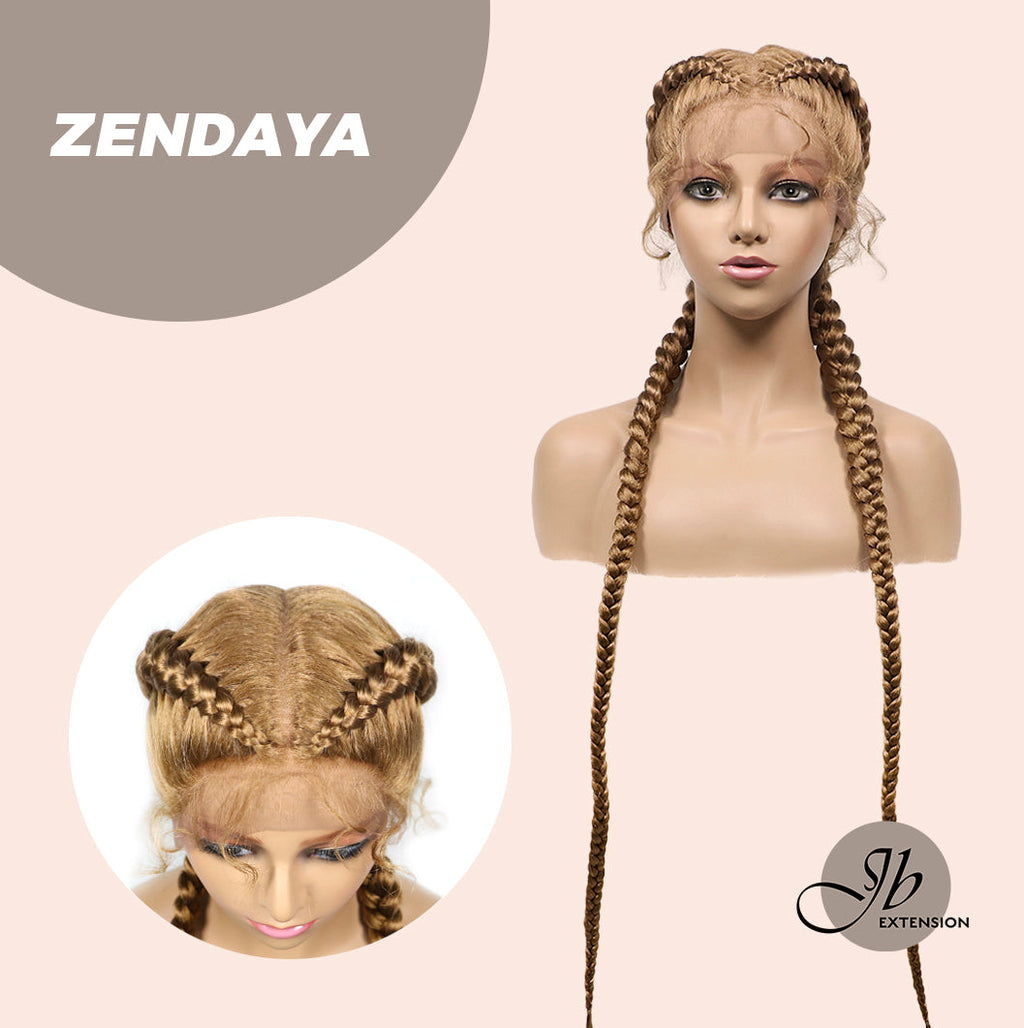 Get this look with JBextension 40" Lace Front Box Braided Wigs  with Baby Hair  - Zendaya