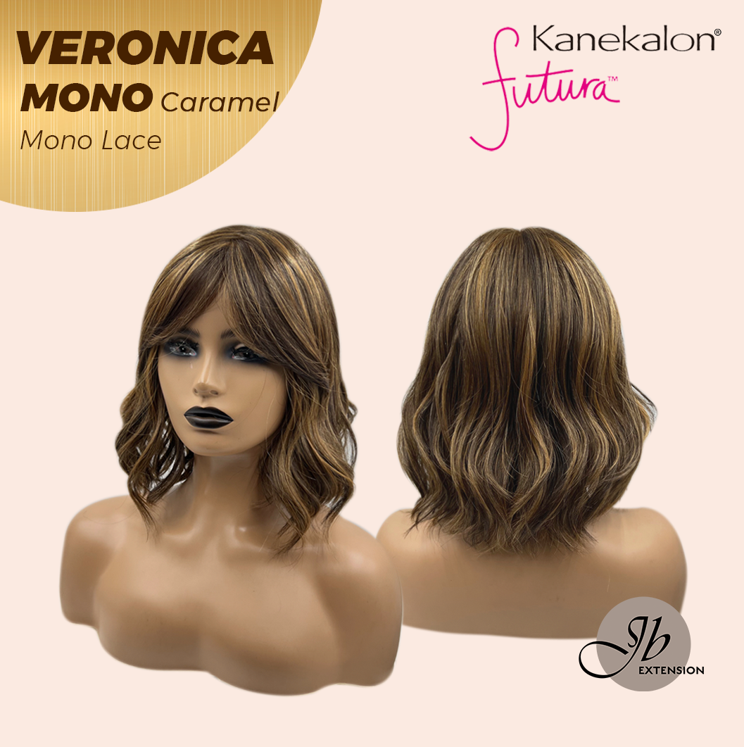 HOT OF SEASON - 12 Inches Caramel Wave Monofilament Handmade Wig 6X5 Full Monofilament Hand Tied Top Wig Mono Lace Wig With Anti-slip Silicone Strips Glueless Wig VERONICA MONO CARAMEL【BENDY EAR TABS】