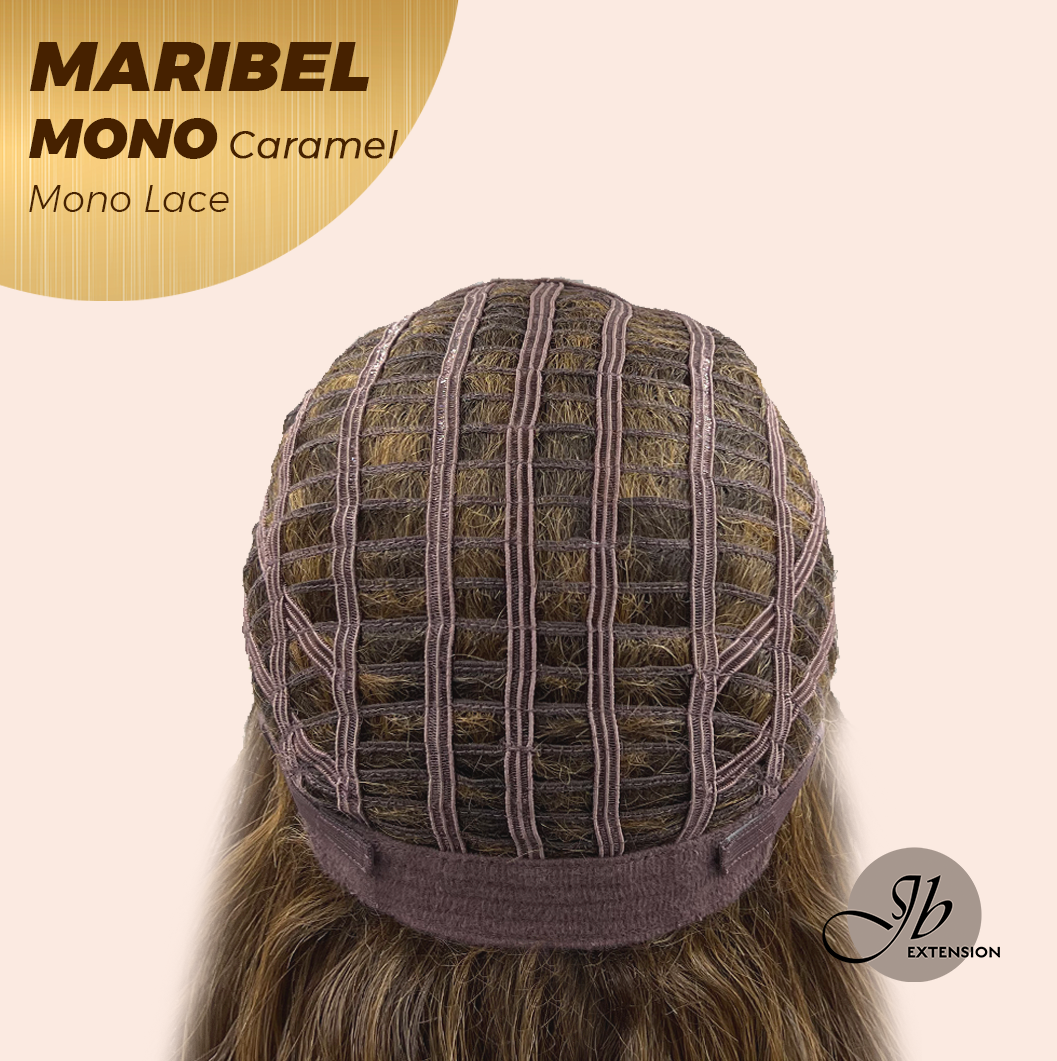 [PRE-ORDER] JBEXTENSION MARIBEL MONO Monofilament Handmade Wig 6X5 Full Monofilament Hand Tied Top Wig 16 Inches Caramel Wave Mono Lace Wig With Anti-slip Silicone Strips Glueless Wig MARIBEL MONO CARAMEL【BENDY EAR TABS】