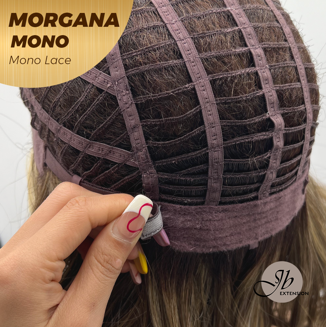 [PRE-ORDER] JBEXTENSION MORGANA MONO Monofilament Handmade Wig 6X5 Full Monofilament Hand Tied Top Wig 13 Inches Hazelnut Blonde Highlight Mono Lace Wig With Anti-slip Silicone Strips Glueless Wig MORGANA MONO【BENDY EAR TABS】