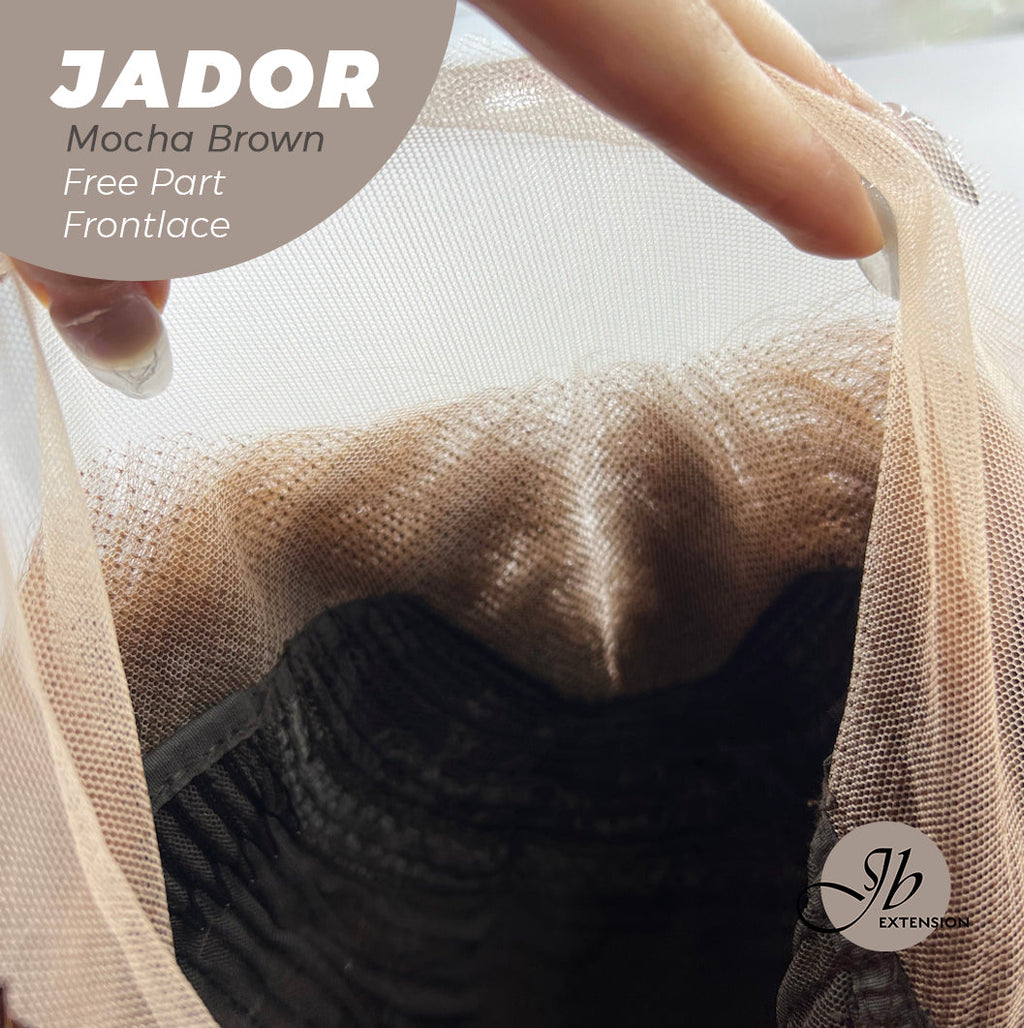 Nichole's Selection - 10 Inches Mocha Brown Curly Lace Front Wig.Pre Plucked 13*3 HD Transparent Lace Frontal Handmade Futura Fiber Swiss Lace Synthetic Fiber Glueless Wig JADOR MOCHA BROWN