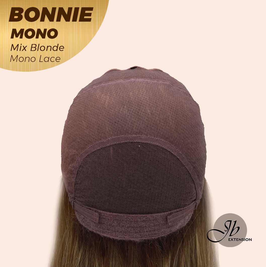 [PRE-ORDER] JBEXTENSION BONNIE MONO MIX BLONDE Full Monofilament Handmade Full Lace Full Hand Tied Wig 12 Inches Mix Blonde With Dark Root Mono Lace Handmade Futura Fiber Glueless Wig BONNIE MONO MIX BLONDE【BENDY EAR TABS】