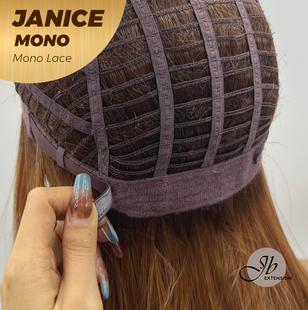 HOT OF SEASON -  JANICE MONO Monofilament Handmade Wig 6X5 Full Monofilament Hand Tied Top Wig 20 Inches Copper Mono Lace Wig With Anti-slip Silicone Strips Glueless Wig JANICE MONO【BENDY EAR TABS】