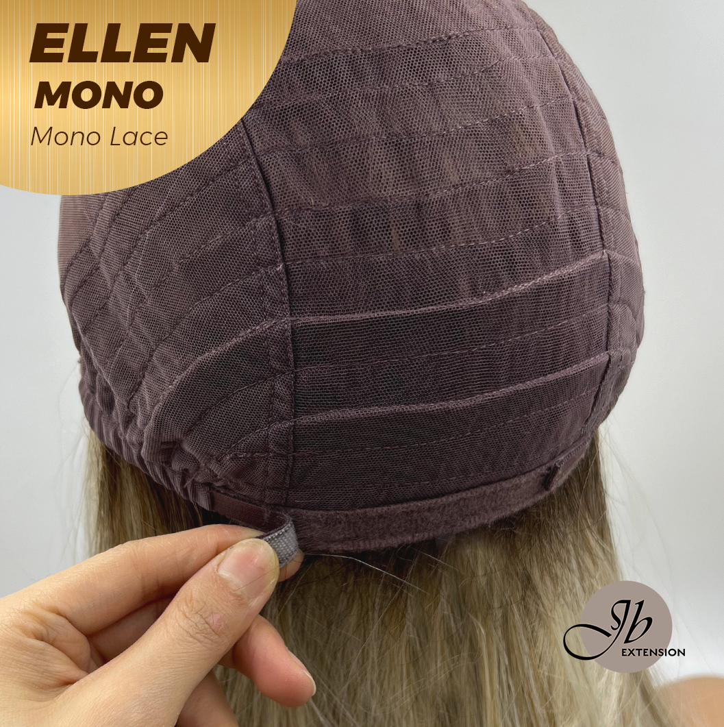[PRE-ORDER] JBEXTENSION ELLEN MONO Full Monofilament Handmade Full Lace Full Hand Tied Wig 12 Inches Blonde Mono Lace Handmade Futura Fiber Wig Glueless Wig ELLEN MONO【BENDY EAR TABS】