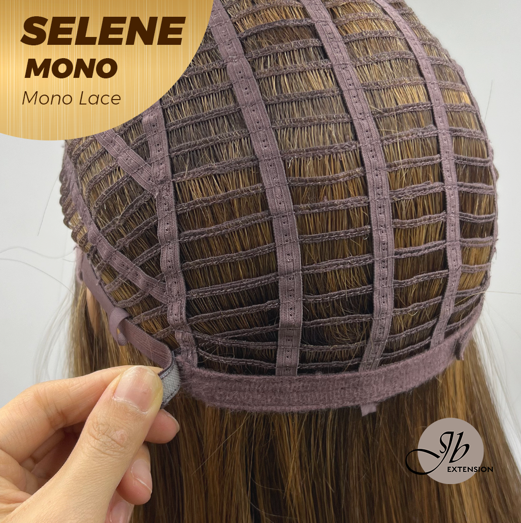 [PRE-ORDER] HOT OF SEASON -  SELENE MONO Monofilament Handmade Wig 6X5 Full Monofilament Hand Tied Top Wig 25 Inches Caramel Mono Lace Wig With Anti-slip Silicone Strips Glueless Wig SELENE MONO【BENDY EAR TABS】
