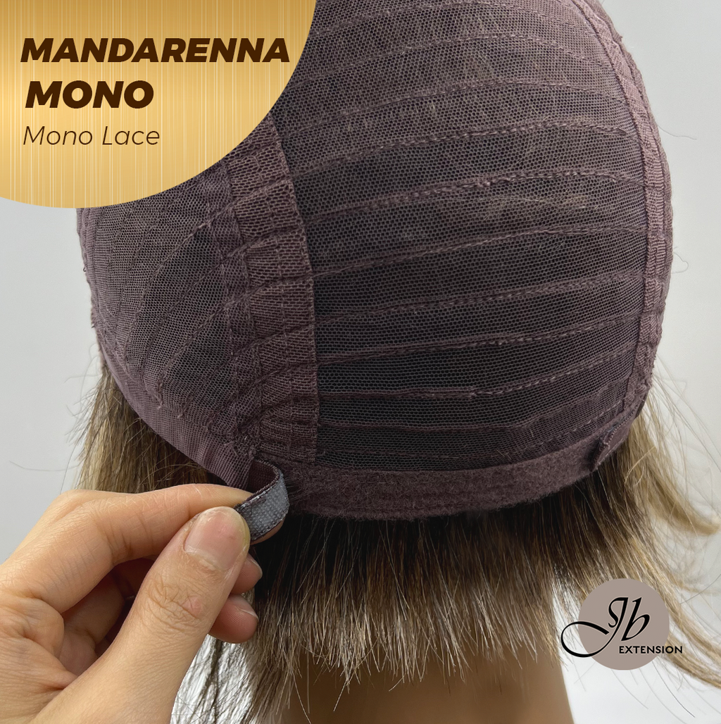 [PRE-ORDER] JBEXTENSION MANDARENNA MONO Monofilament Handmade Wig 6X5 Full Monofilament Hand Tied Top Wig 8 Inches Dark Blonde Mono Lace Handmade Futura Fiber Wig With Anti-slip Silicone Strips Glueless Wig MANDARENNA MONO【BENDY EAR TABS】