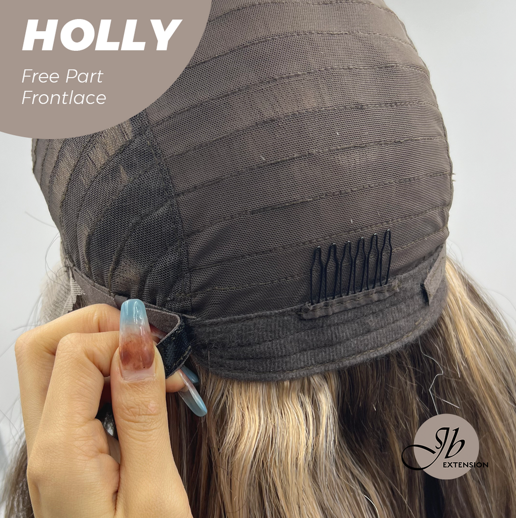 Get the Influencer Look with Brown With Highlight Wave Pre-Cut Wig HOLLY