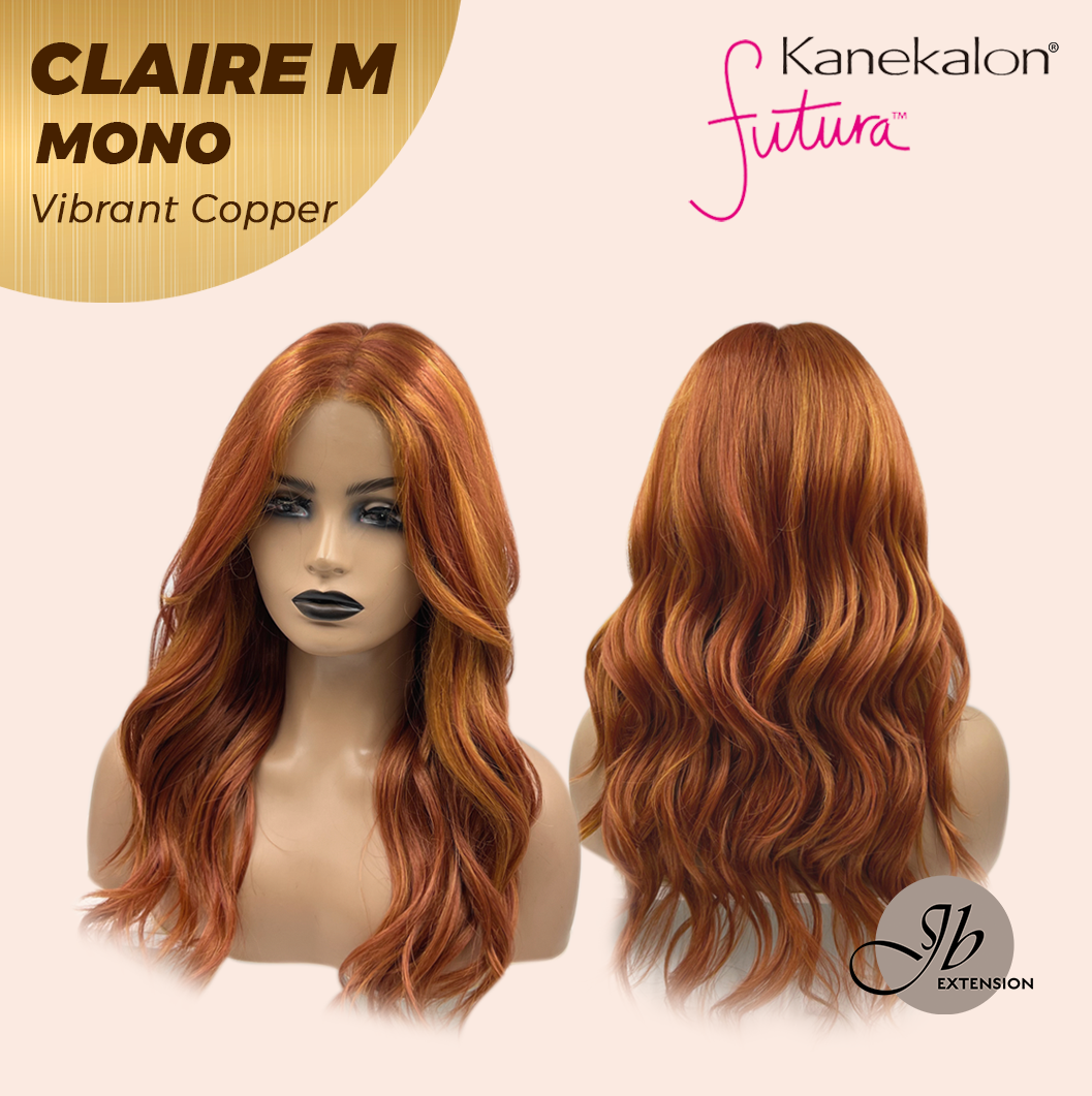 [PRE-ORDER] HOT OF SEASON -  CLAIRE MONO VIBRANT COPPER Partial Monofilament Wig 22 Inches Vibrant Copper Partial Mono Lace Glueless Wig Claire Mono Vibrant Copper【BENDY EAR TABS】