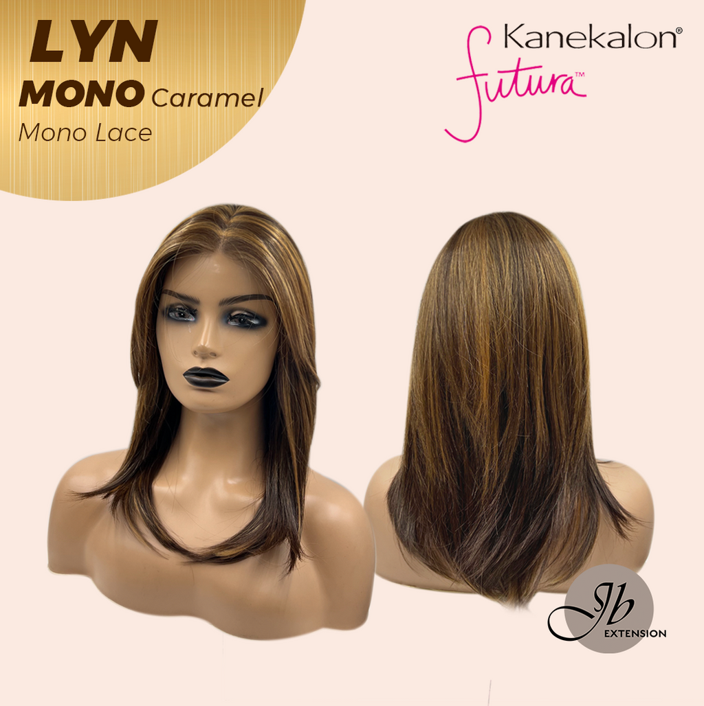 JBEXTENSION LYN MONO Partial Monofilament Wig 17 Inches Caramel Partial Mono Lace Glueless Wig LYN MONO CARAMEL【BENDY EAR TABS】