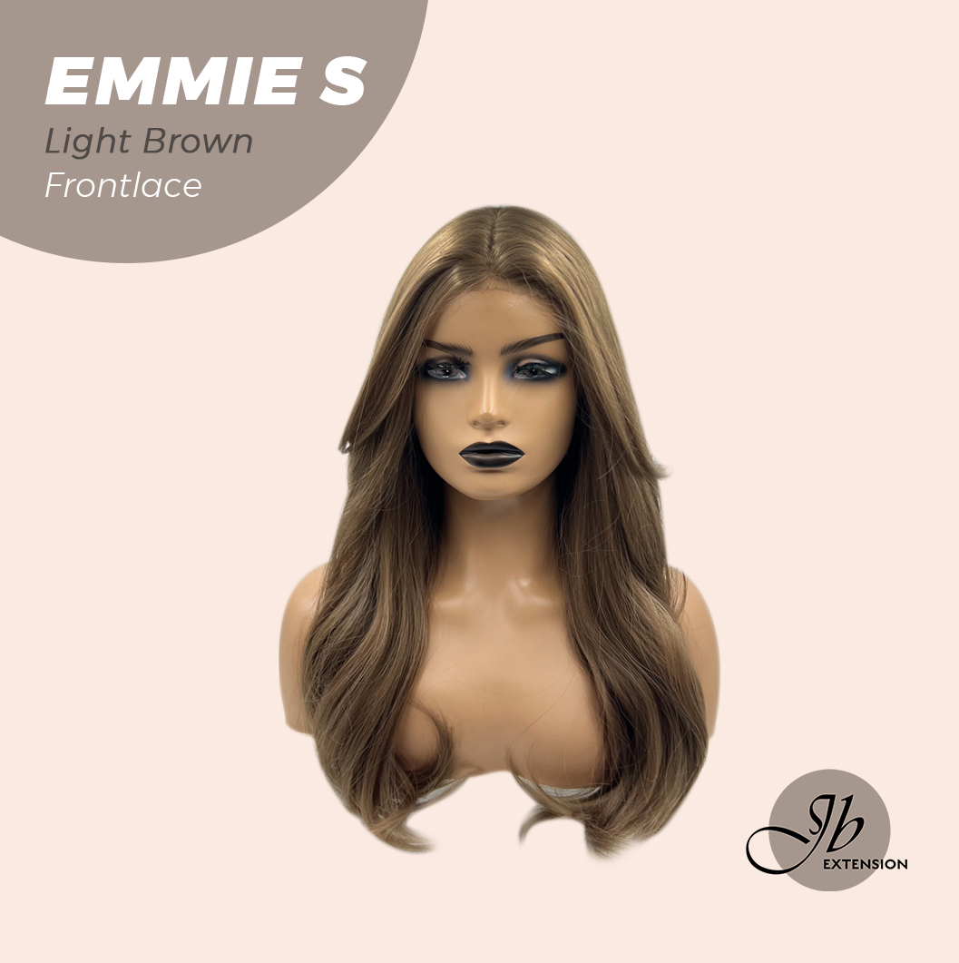Nichole's Selection - 22 Inches Curly Light Brown Pre-Cut Frontlace Glueless Wig EMMIE S LIGHT BROWN