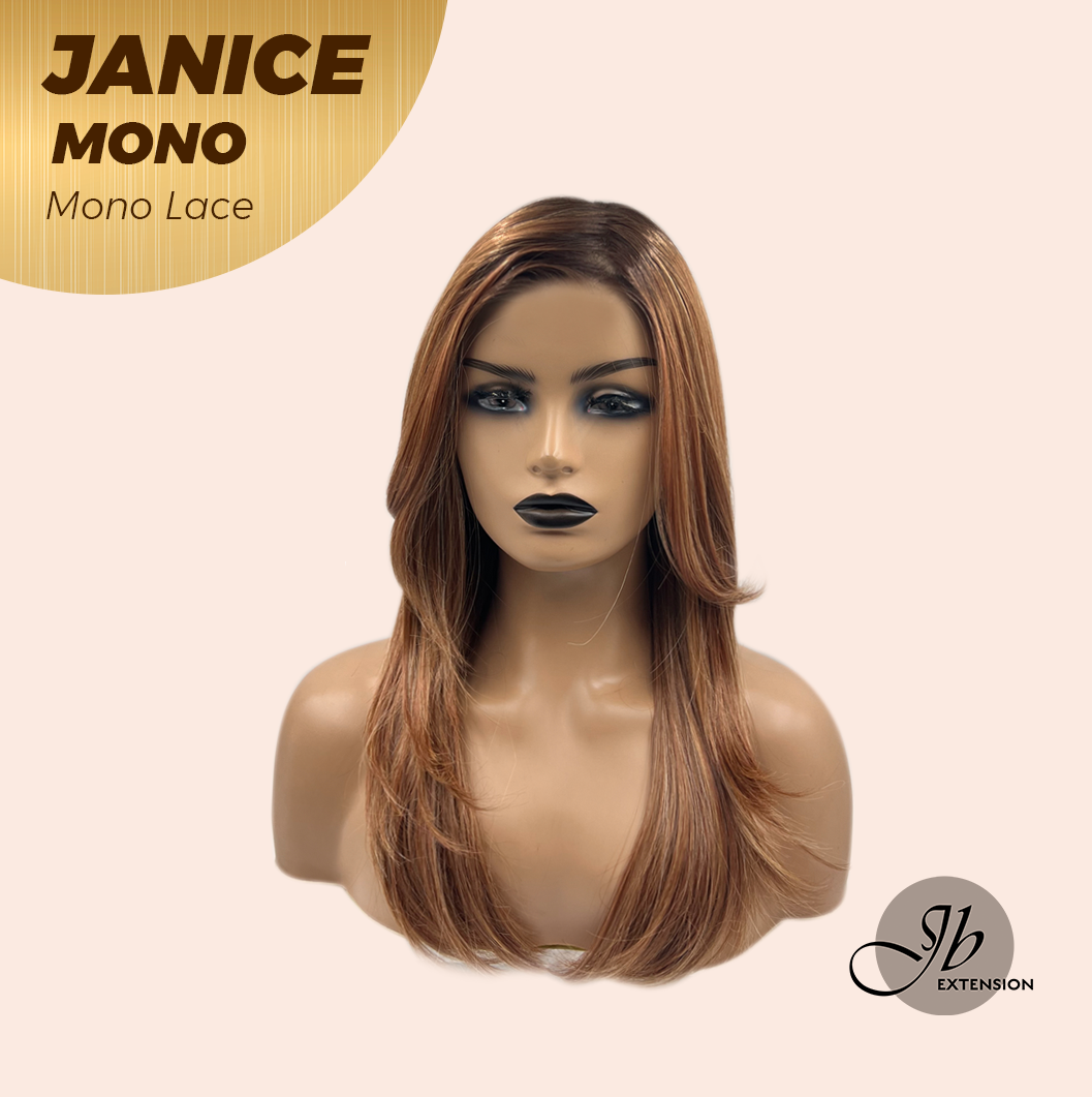 HOT OF SEASON -  JANICE MONO Monofilament Handmade Wig 6X5 Full Monofilament Hand Tied Top Wig 20 Inches Copper Mono Lace Wig With Anti-slip Silicone Strips Glueless Wig JANICE MONO【BENDY EAR TABS】