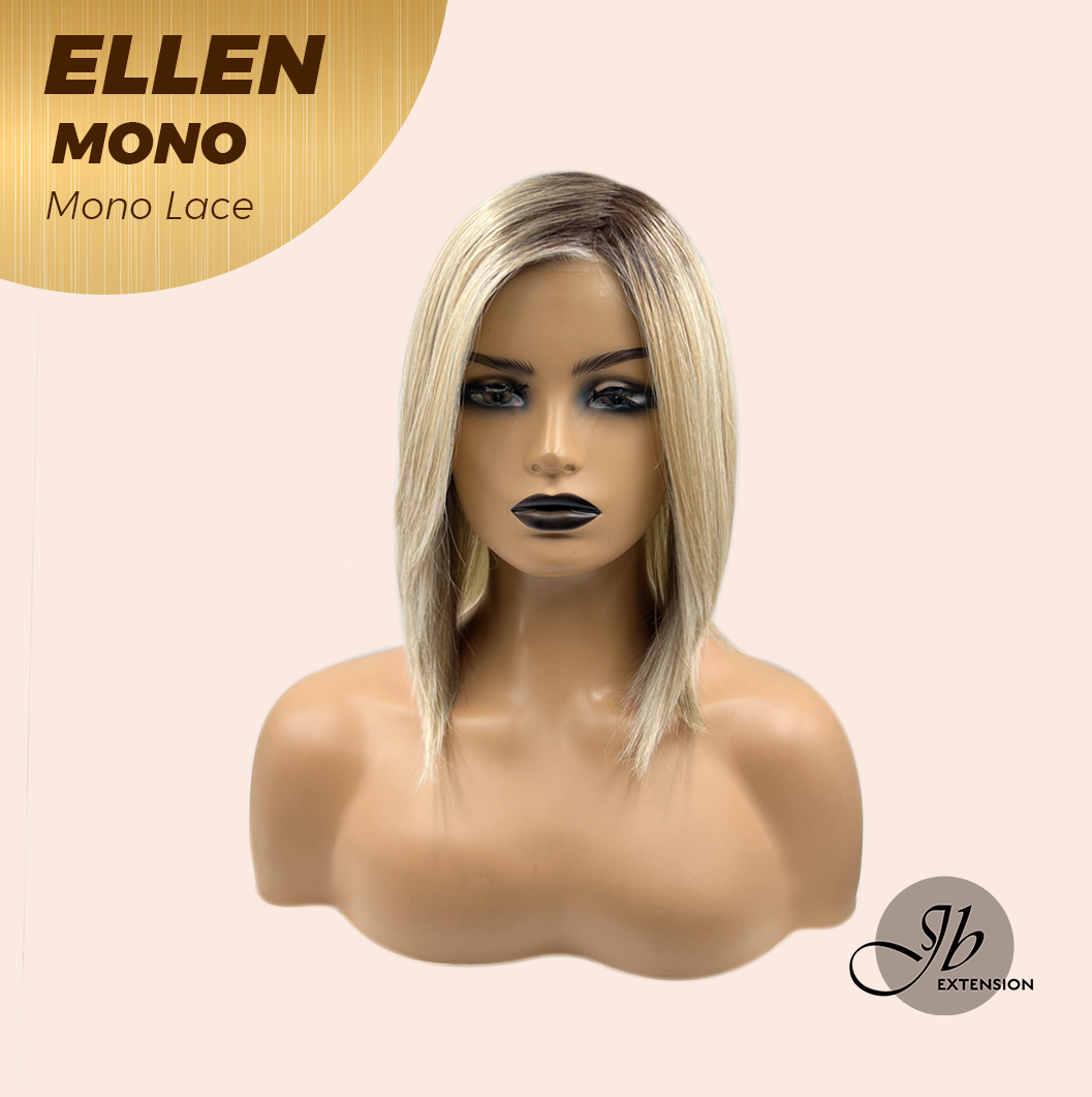 [PRE-ORDER] JBEXTENSION ELLEN MONO Full Monofilament Handmade Full Lace Full Hand Tied Wig 12 Inches Blonde Mono Lace Handmade Futura Fiber Wig Glueless Wig ELLEN MONO【BENDY EAR TABS】